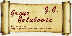 Grgur Golubović vizit kartica